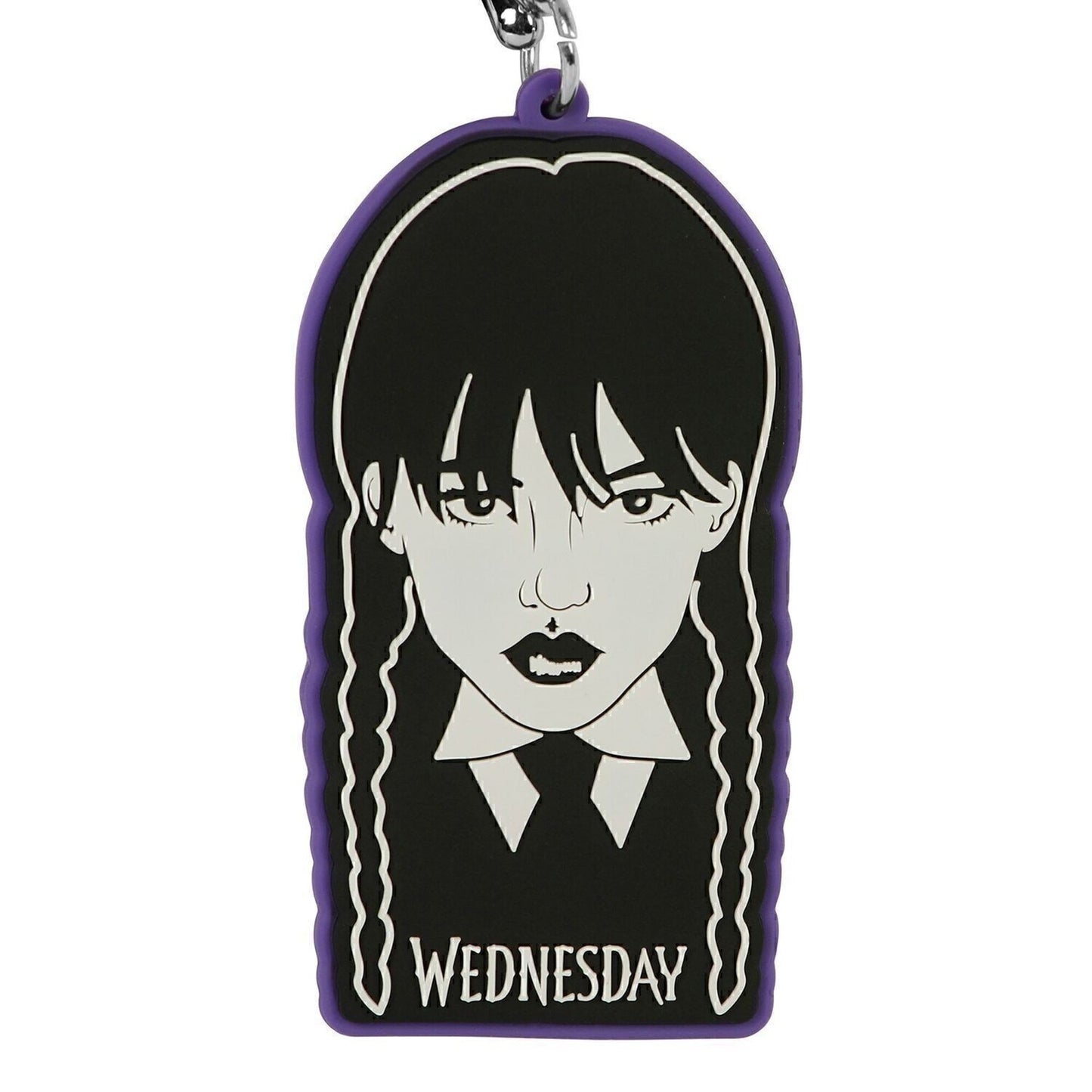 Wednesday Addams Braids Soft PVC Licensed Keychain