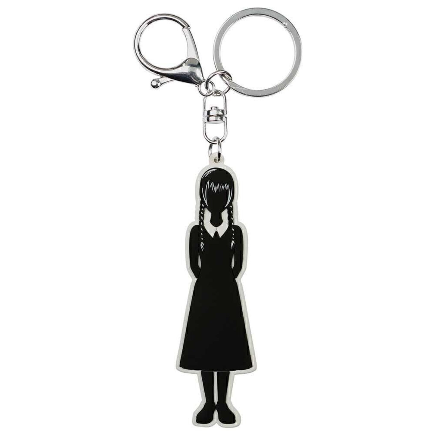 Wednesday Addams Silhouette Soft PVC Licensed Keychain