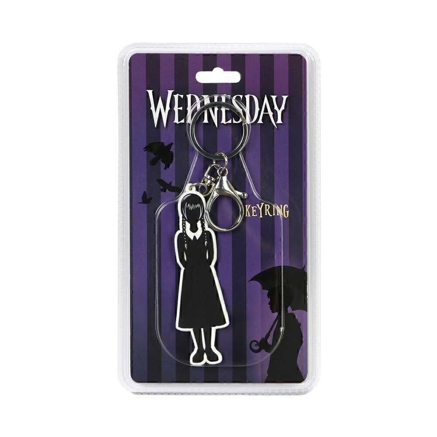 Wednesday Addams Silhouette Soft PVC Licensed Keychain