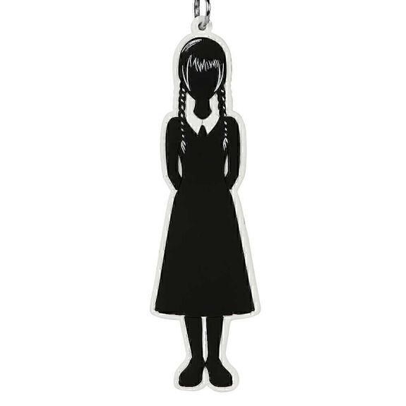 Wednesday Addams Silhouette Soft PVC Licensed Keychain