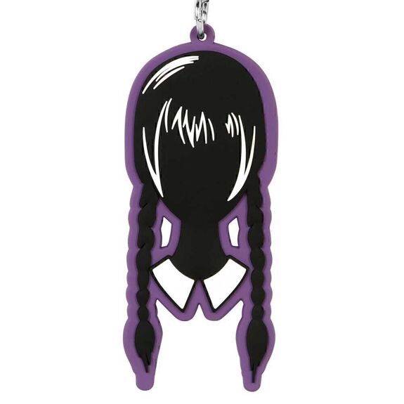 Wednesday Addams Head Soft PVC Licensed Keychain