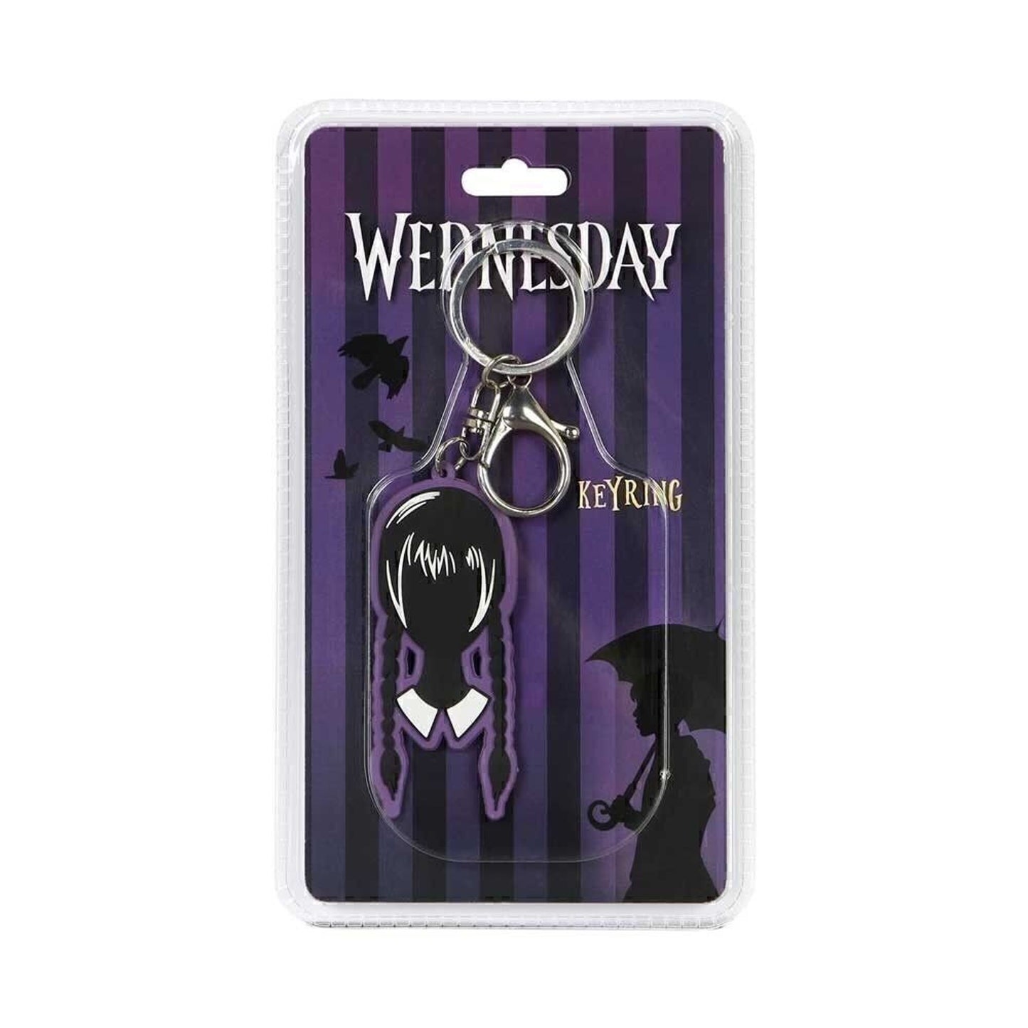 Wednesday Addams Head Soft PVC Licensed Keychain