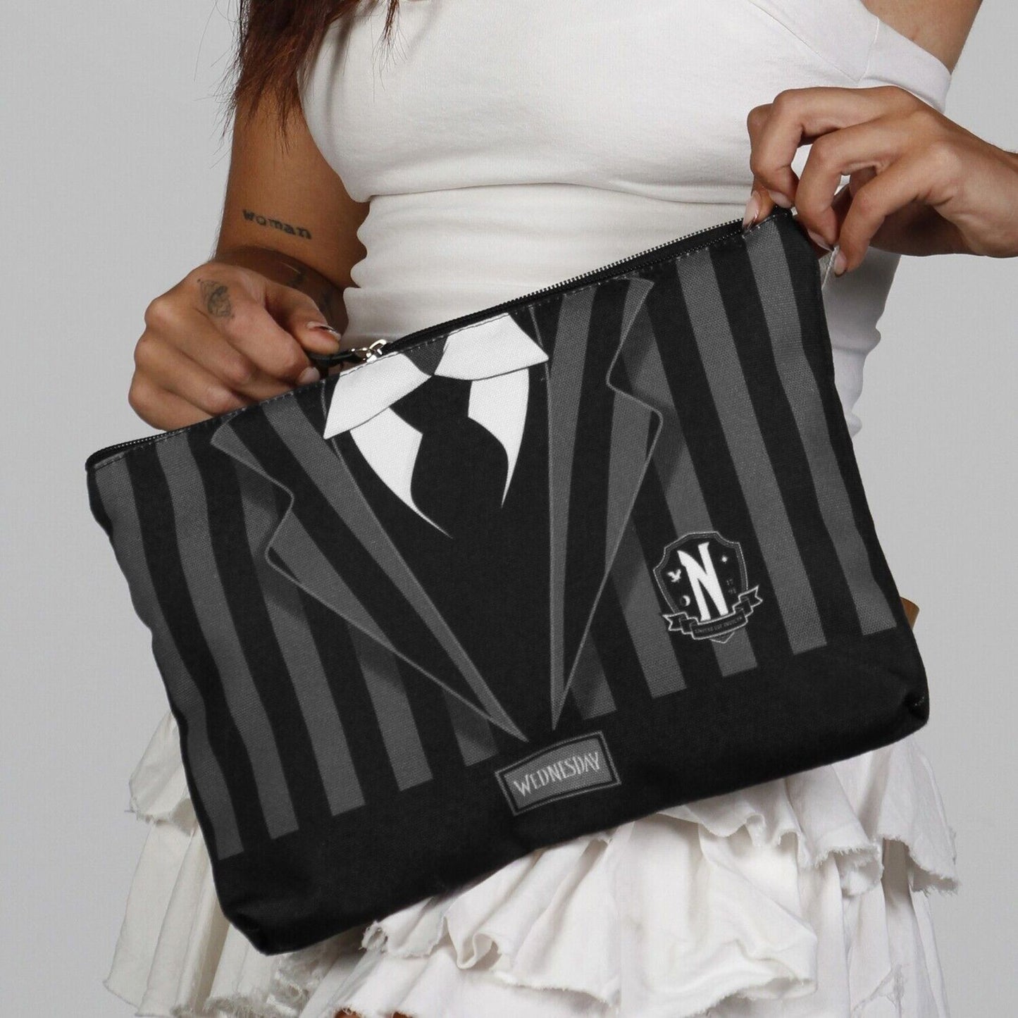 Wednesday Addams Uniform Toiletry/ Makeup Bag