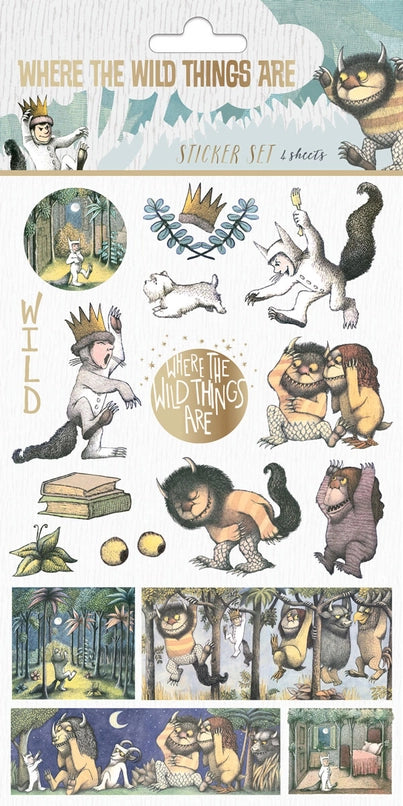 Where the Wild Things Are x4 Sheets of Licensed Stickers