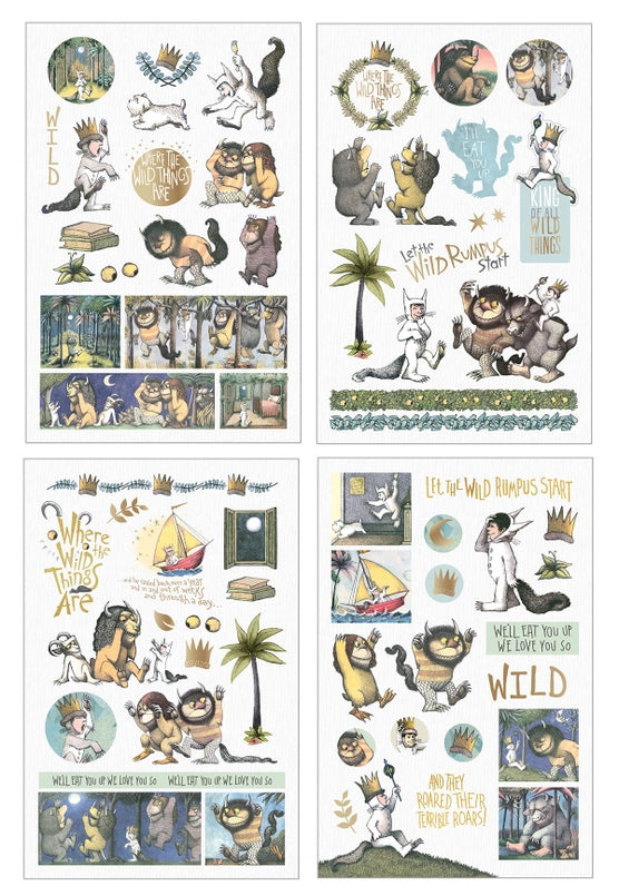 Where the Wild Things Are x4 Sheets of Licensed Stickers