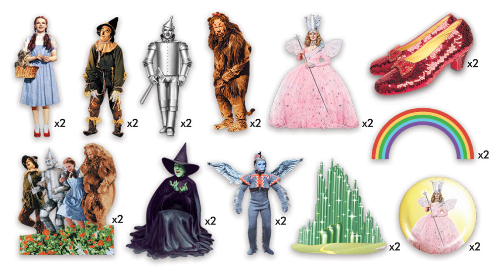 Wizard of Oz Die Cut Set of 24 Licensed Stickers