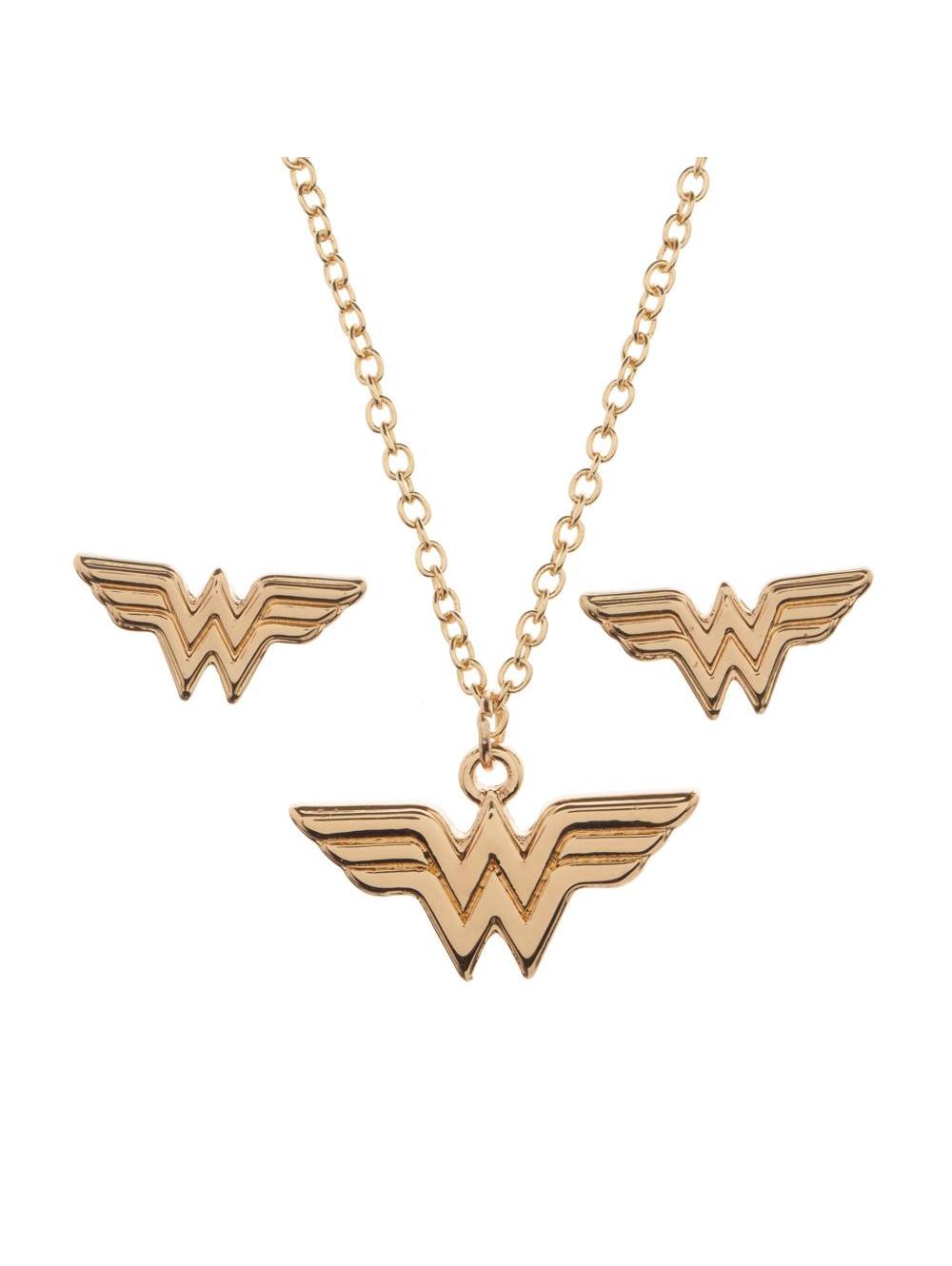 Coffret à bijoux et ensemble boucles d'oreilles et collier Wonder Woman de DC Comics