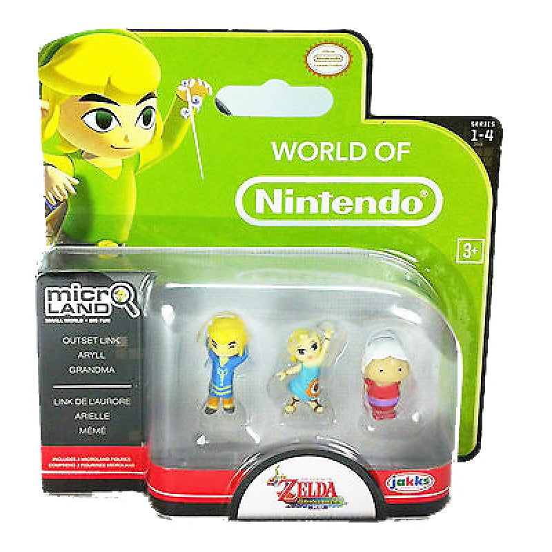 Legend of Zelda: Wind Waker Micro Figure Set: Link, Aryll and Grandma