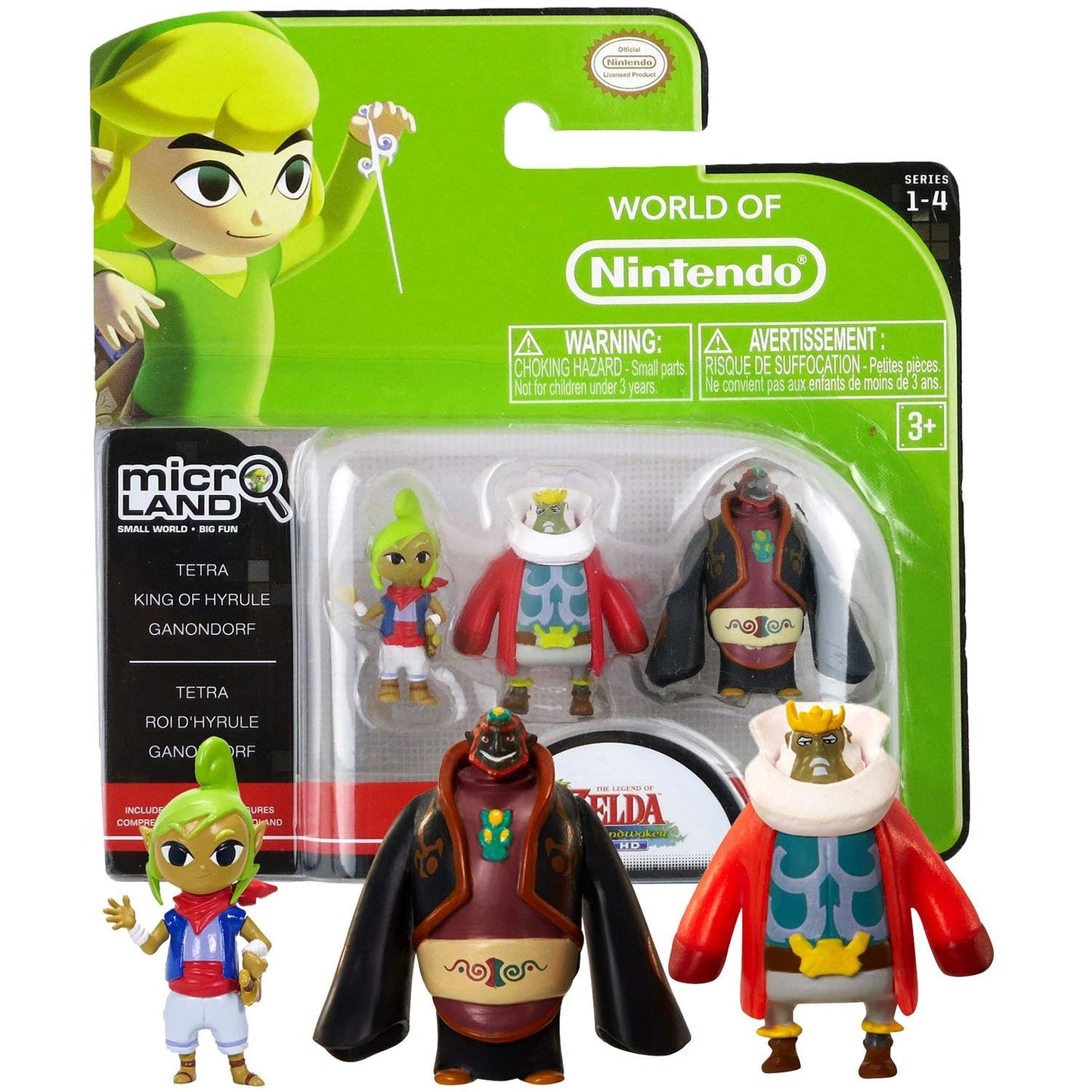 Legend of Zelda: Wind Waker Mikrofigurenset: Tetra, Ganondorf, König von Hyrule