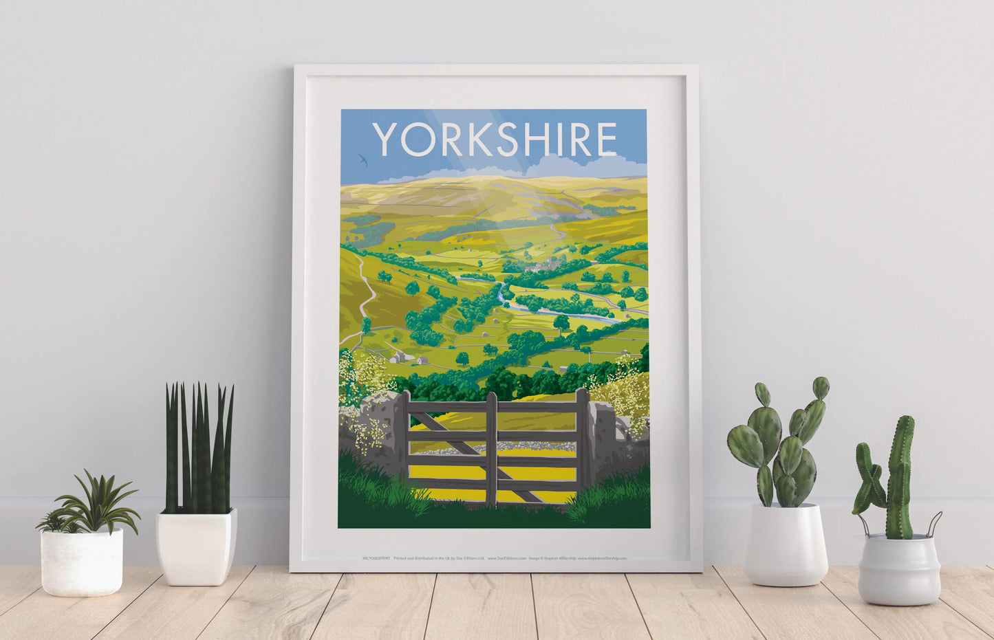 Impression d'art Yorkshire par l'artiste Stephen Millership 11 x 14 pouces