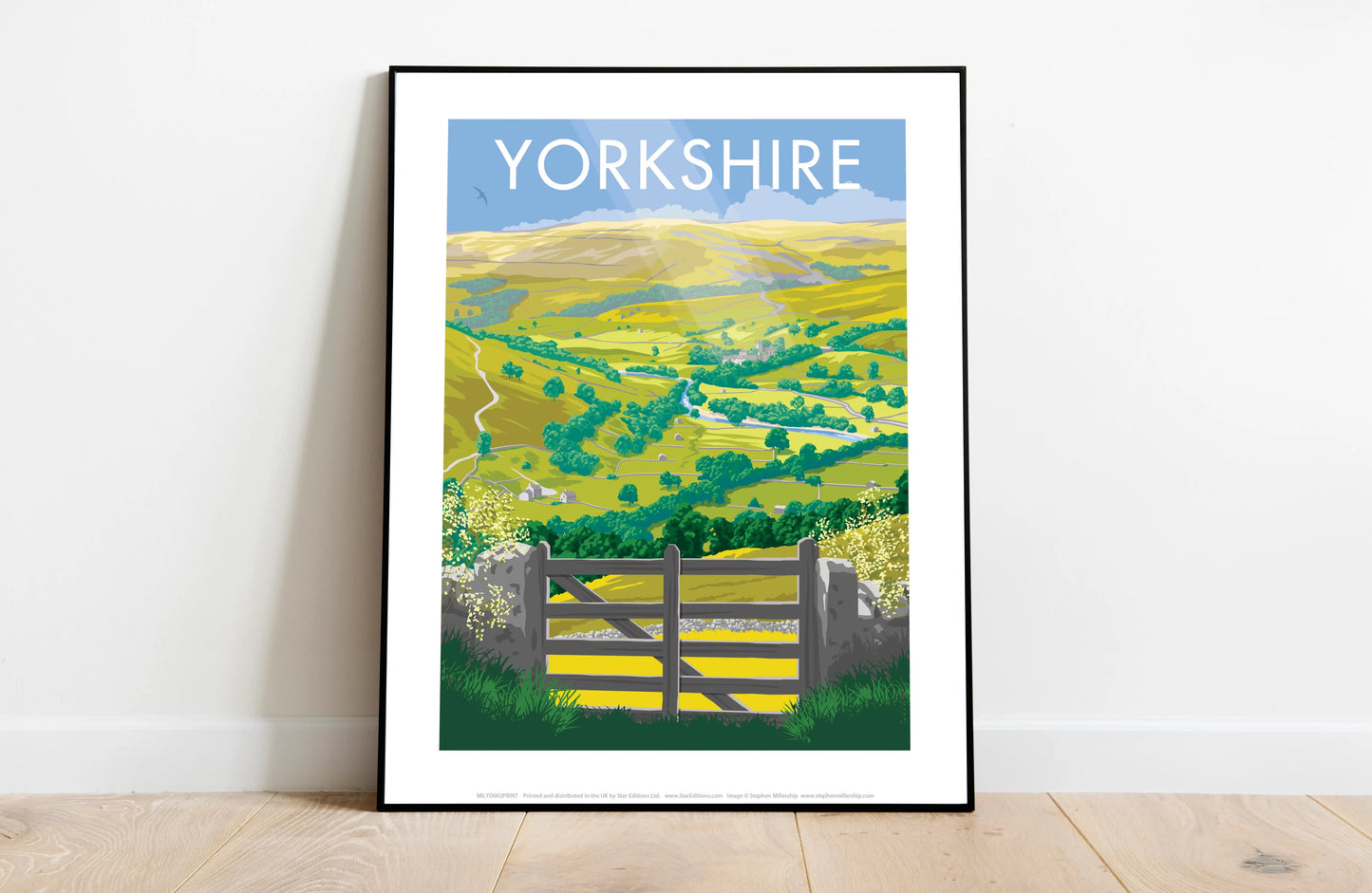 Impression d'art Yorkshire par l'artiste Stephen Millership 11 x 14 pouces