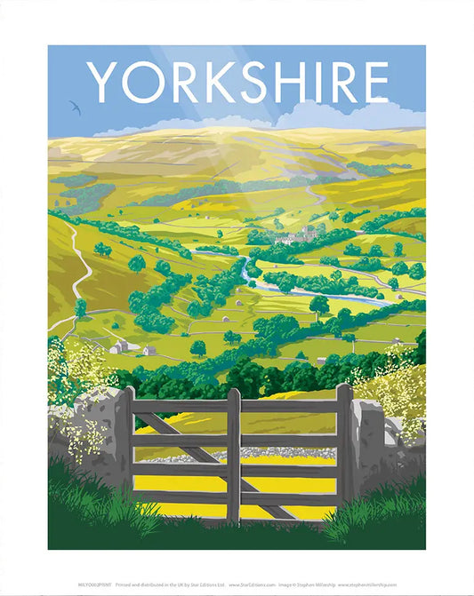 Yorkshire By Artist Stephen Millership Art Print 11 x 14 inches