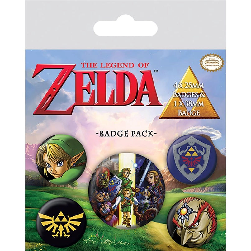 Legend of Zelda set of 5 Pin Badges