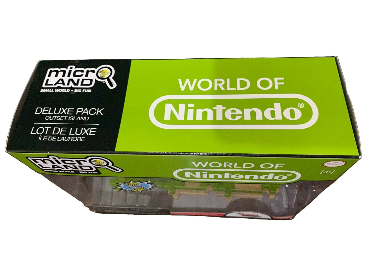 Retail packaging of World of Nintendo Micro Land Link Deluxe Pack