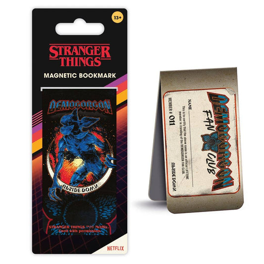 Stranger Things magnetic bookmark with packaging on a white background