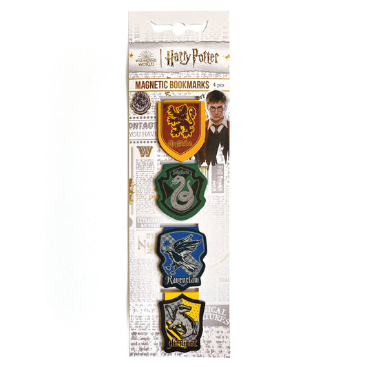 Harry Potter House Crests Licensed Magnetic Bookmarks