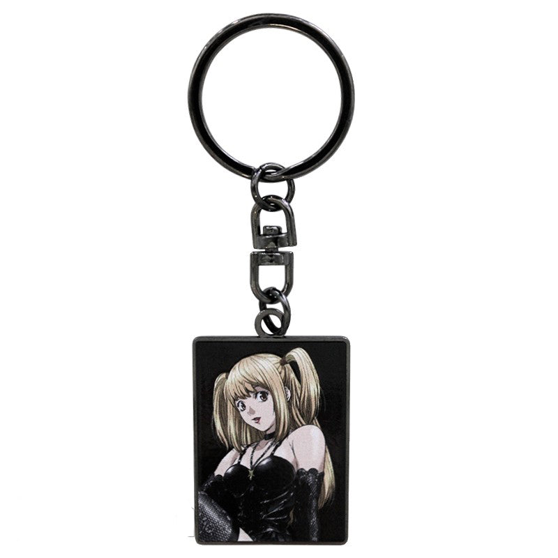 Porte-clés rectangulaire en métal Death Note Misa Amane