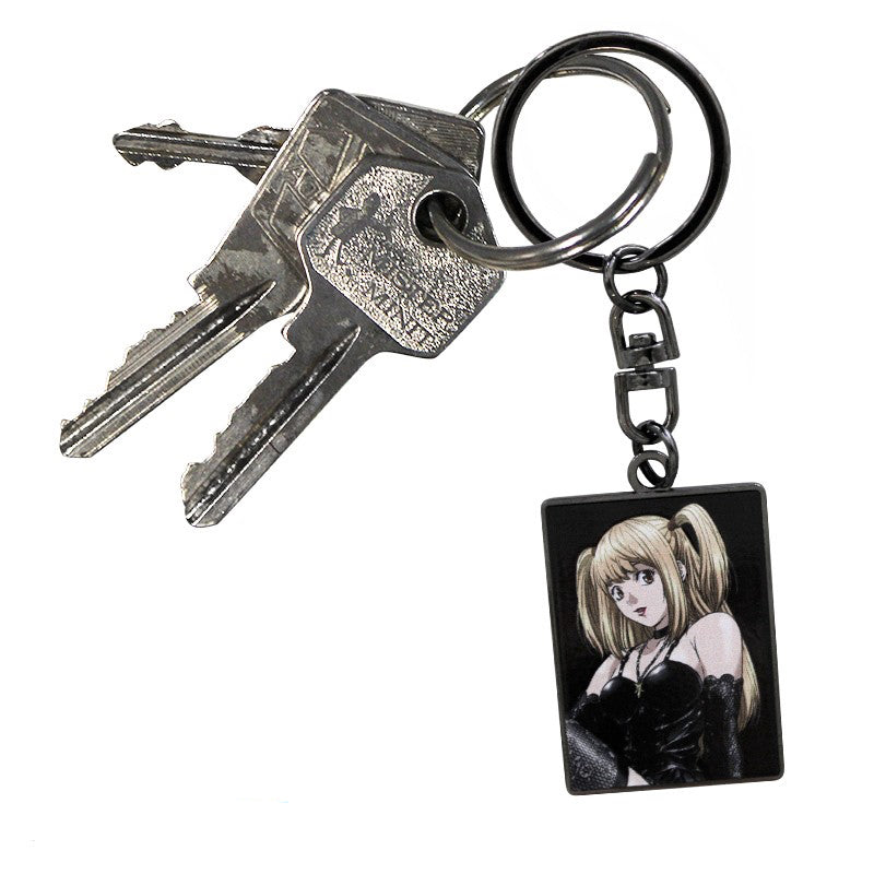 Porte-clés rectangulaire en métal Death Note Misa Amane