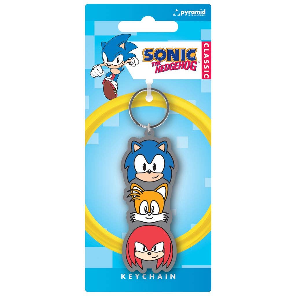 Sonic The Hedgehog Trio Stack Licensed Keychain