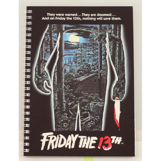 Friday the 13th Poster Spiral Bound Notebook