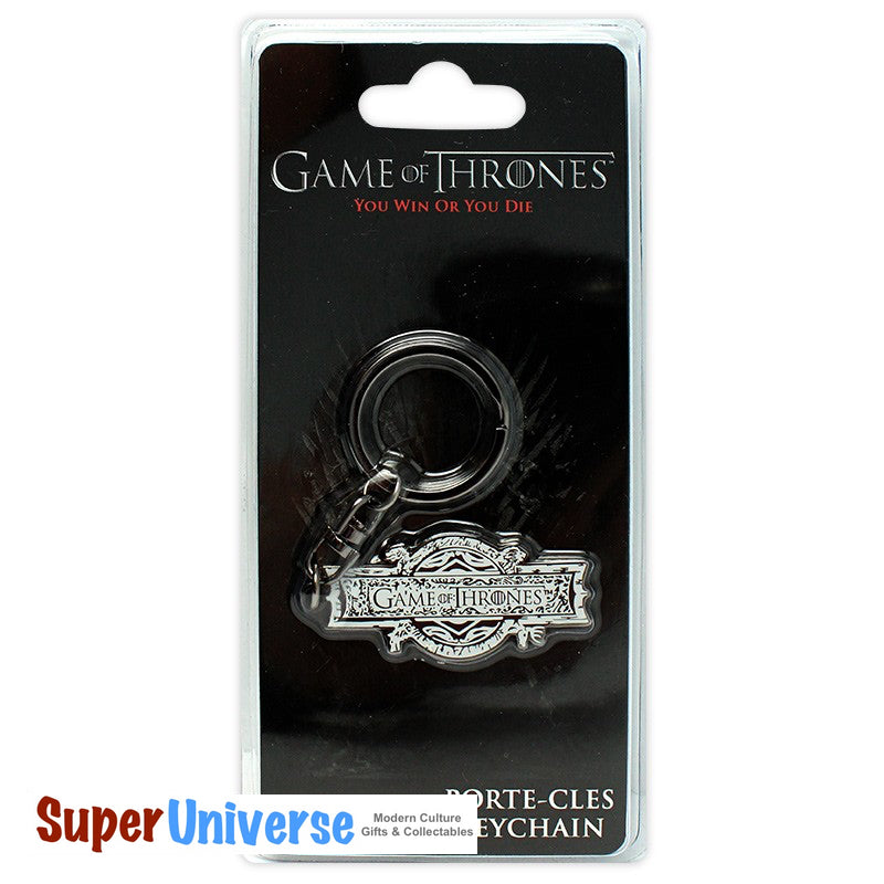 Porte-clés en métal avec logo Game of Thrones