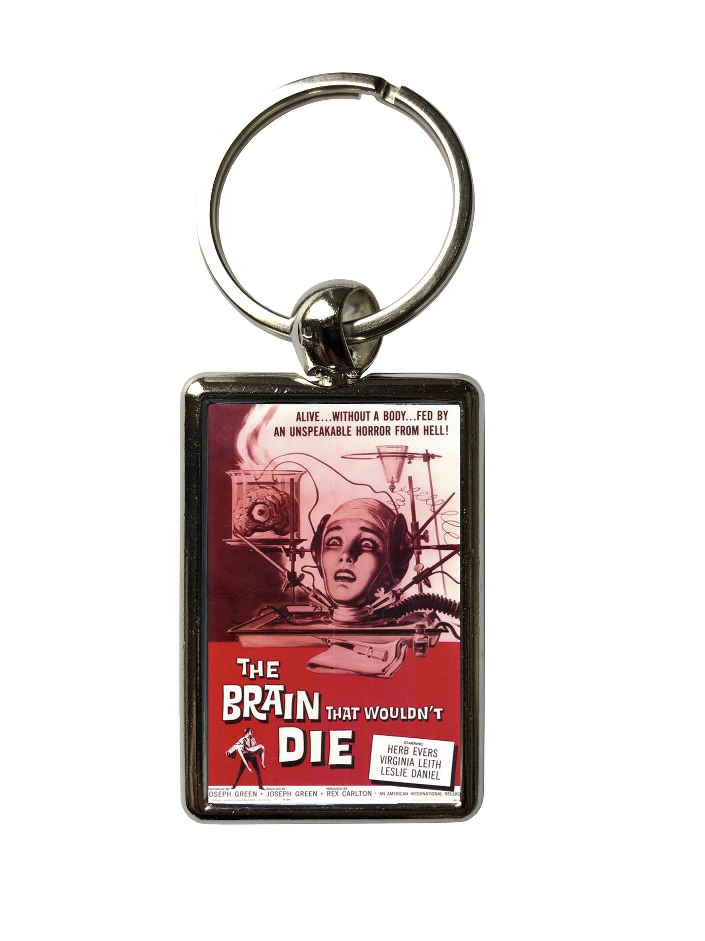 The Brain That Wouldn't Die Classic Movie Poster Metal Keyring