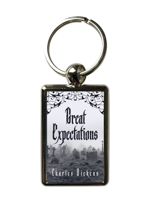 Great Expectations Charles Dickens Book Cover Metal Keyring