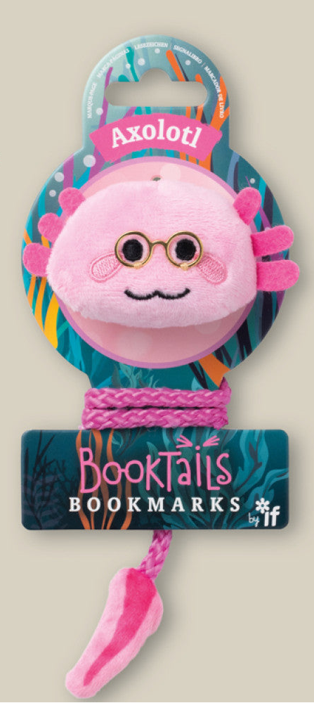 Book-Tails Animal Bookmarks for Kids | Plush Reading Companions with Glasses | Cute Furry Page Holders