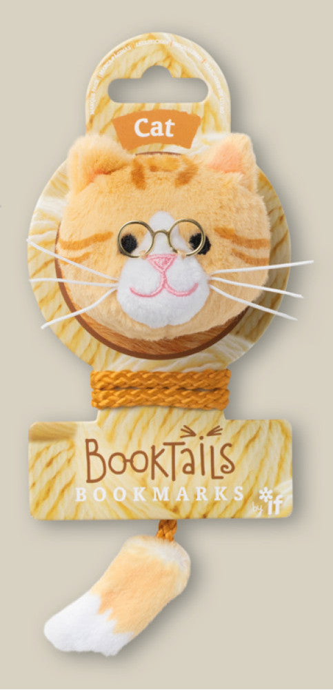 Book-Tails Animal Bookmarks for Kids | Plush Reading Companions with Glasses | Cute Furry Page Holders