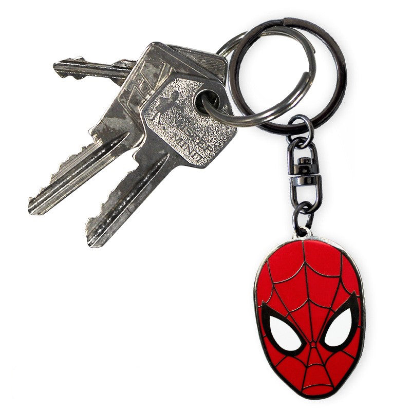 Marvel Comics - Spider-Man Mask - Metal Keyring - Fully Licensed