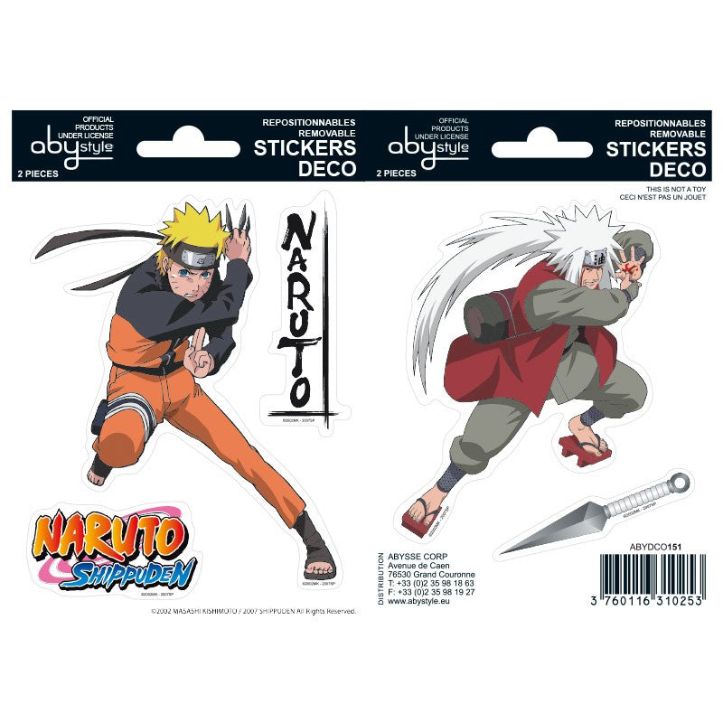 Naruto Shippuden – neu positionierbare lizenzierte Naruto- und Jiraiya-Aufkleber