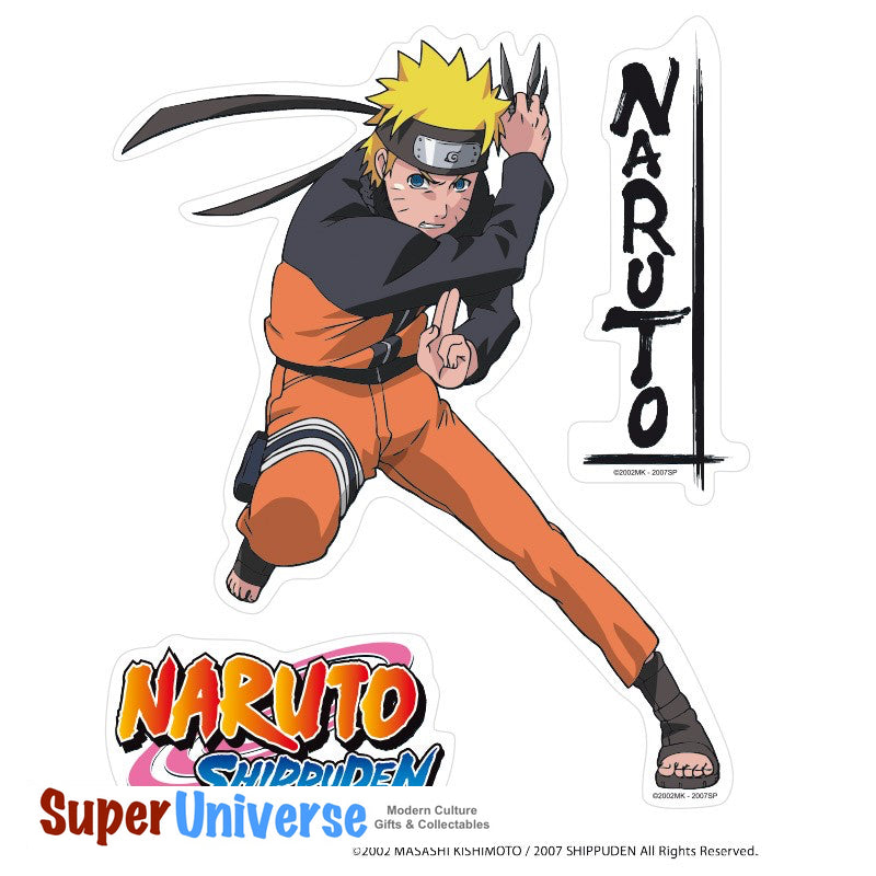 Naruto Shippuden Repositionable Naruto and Jiraiya Licensed Stickers