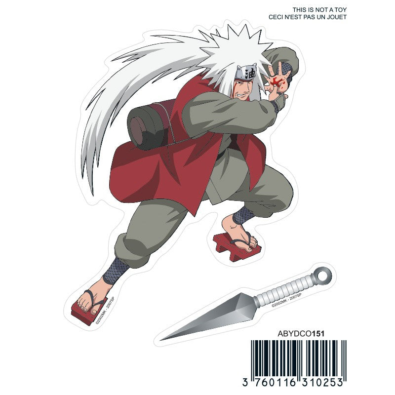 Autocollants repositionnables Naruto Shippuden sous licence Naruto et Jiraiya