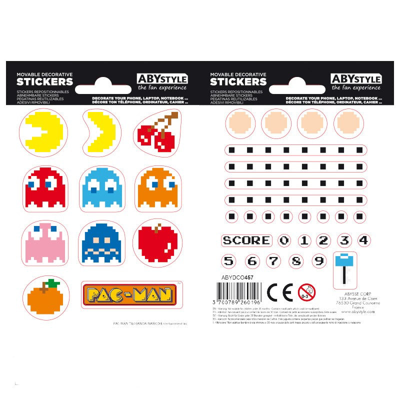 Pac-Man Labyrinth Retro Fully Licensed Vinyl Stickers