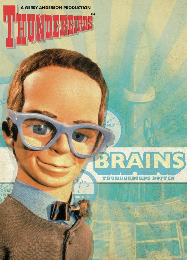 Aimant pour réfrigérateur Thunderbirds - Brains Gerry Anderson