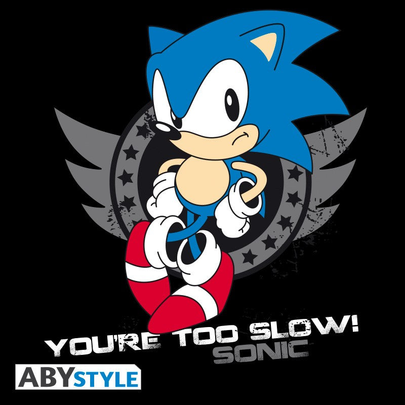 Sonic the Hedgehog T-Shirt: Too Slow (Schwarz) Größe L