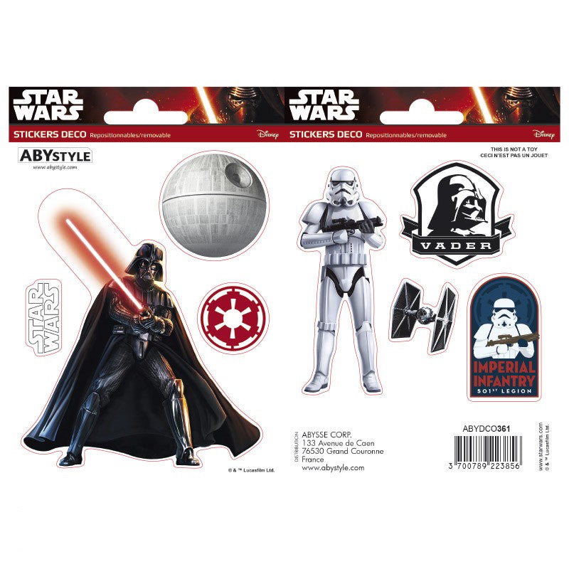 Neu positionierbare Star Wars Darth Vader und Stormtrooper-Aufkleber