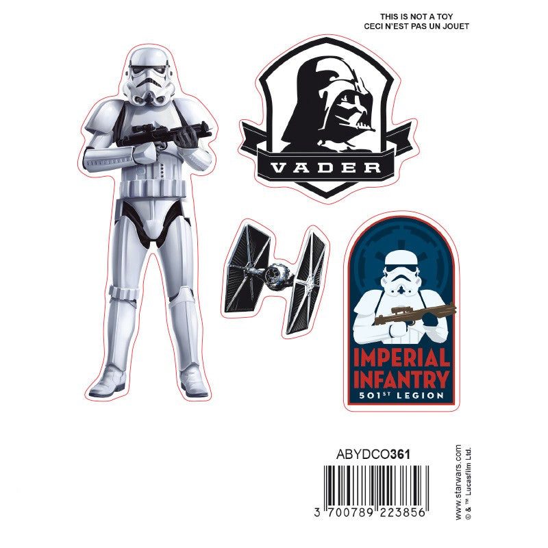 Autocollants repositionnables Star Wars Dark Vador et Stormtrooper