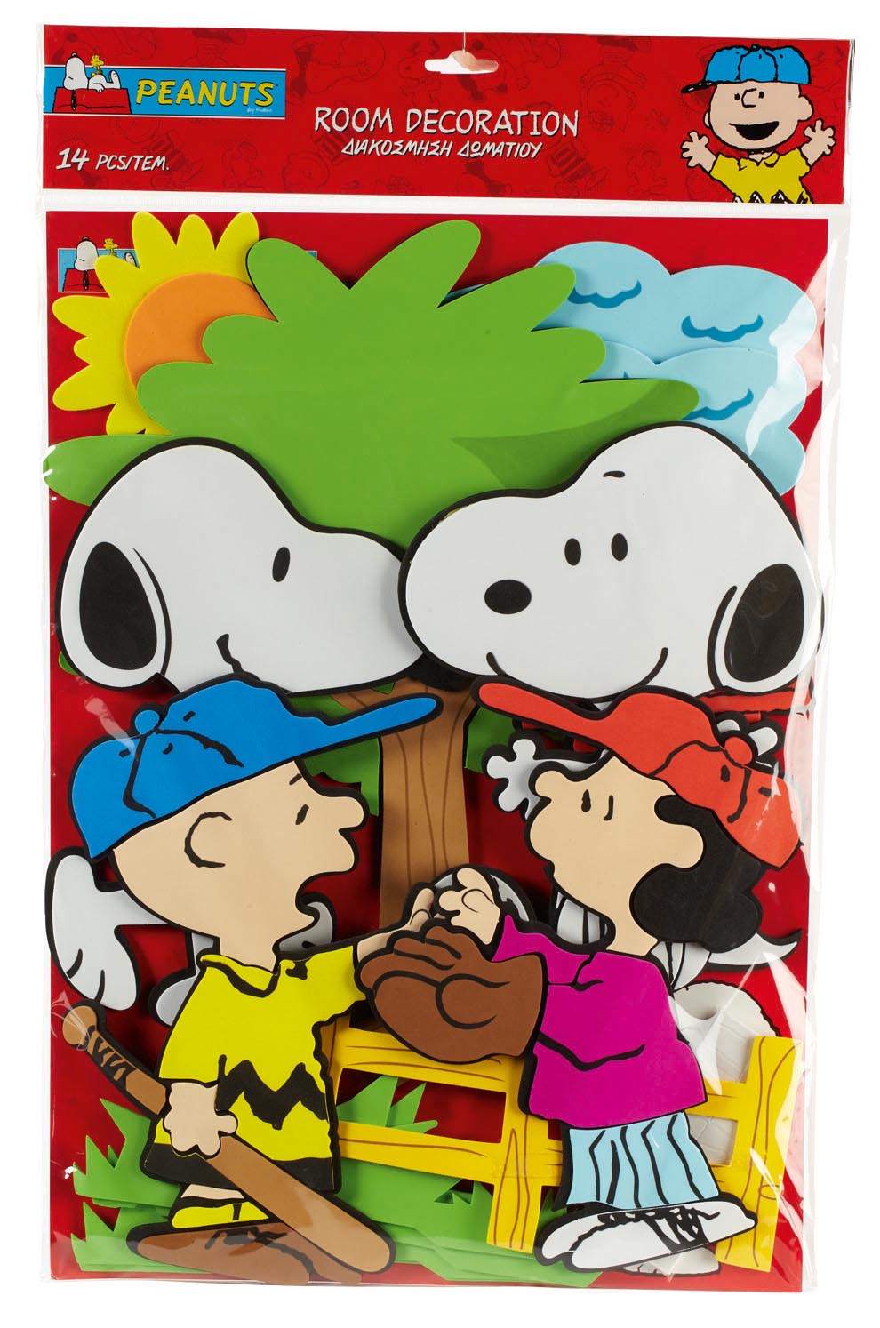 Lot de 14 grandes figurines murales Peanuts - Avec Snoopy et Charlie Brown